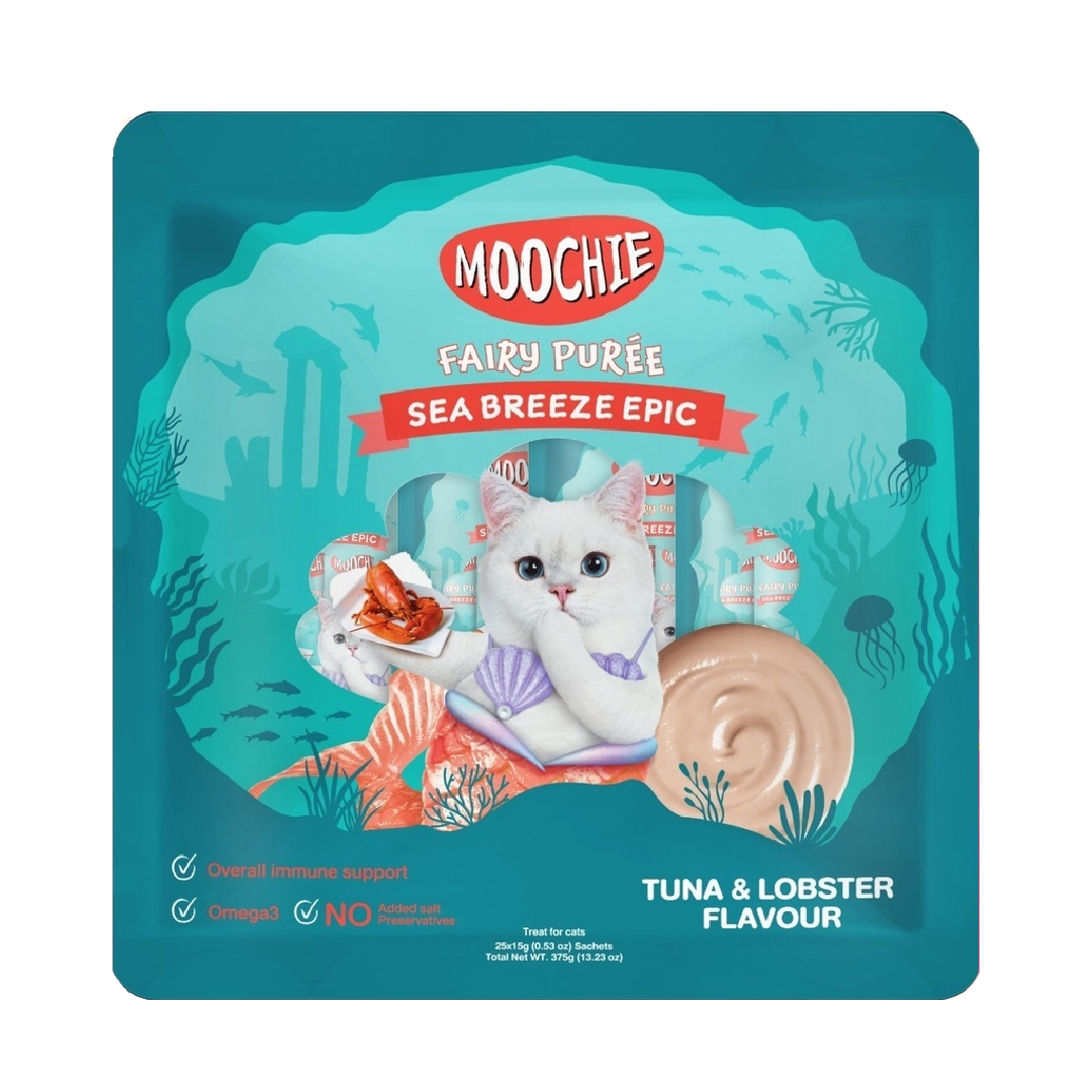 Moochie 07-MC00-7 แมวเลีย ทูน่าและกุ้งล๊อบสเตอร์ 15gx25