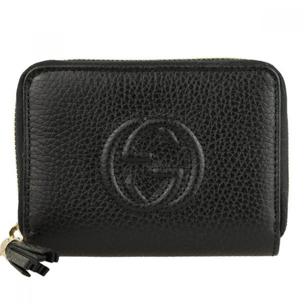 กระเป๋าสตางค์ GUCCI SOHO ZIP AROUND SHORT WALLET (BLACK) [598209A7M0G1000-RA]