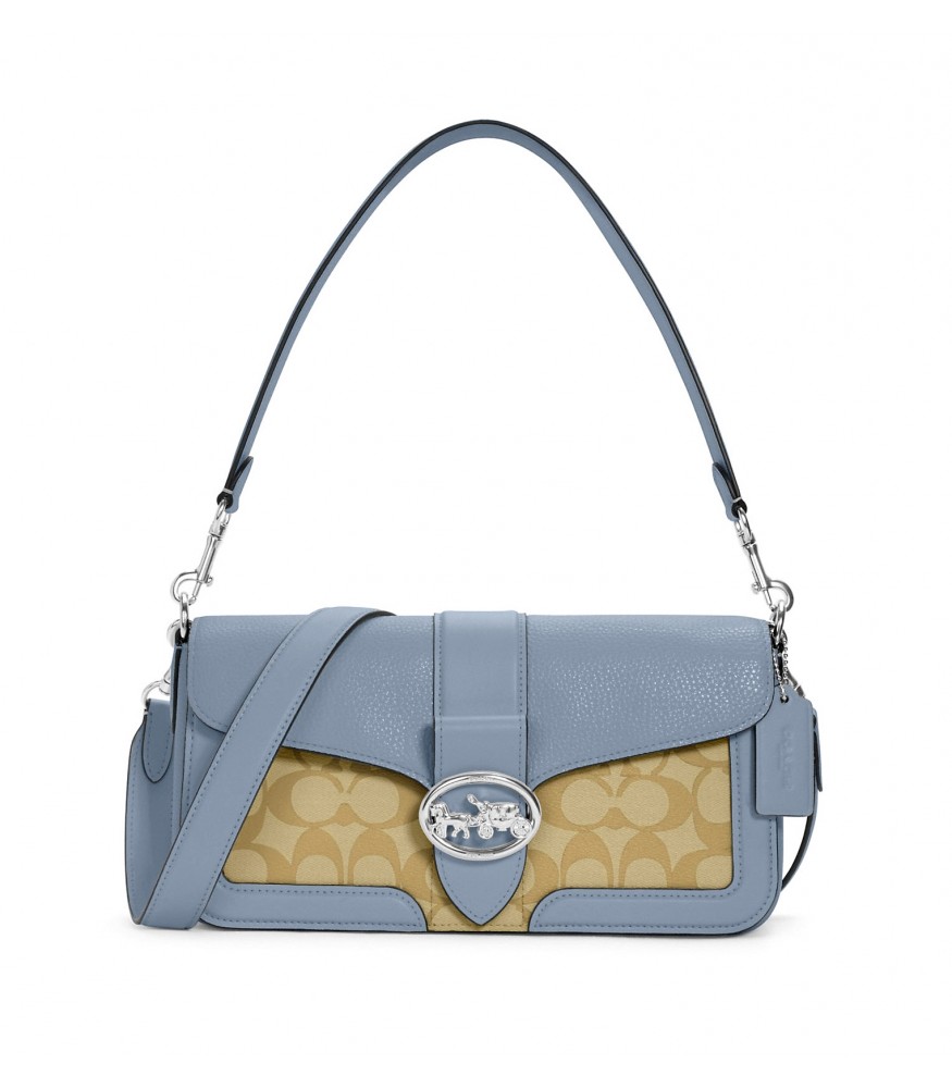 กระเป๋าสะพายข้าง COACH C4067 GEORGIE SHOULDER BAG IN SIGNATURE CANVAS (SVTVS)[C4067SVTVS]