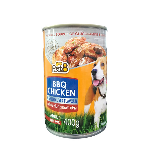 Pet8 CF43 ไก่บาร์บีคิวและตับย่าง 400 กรัม
