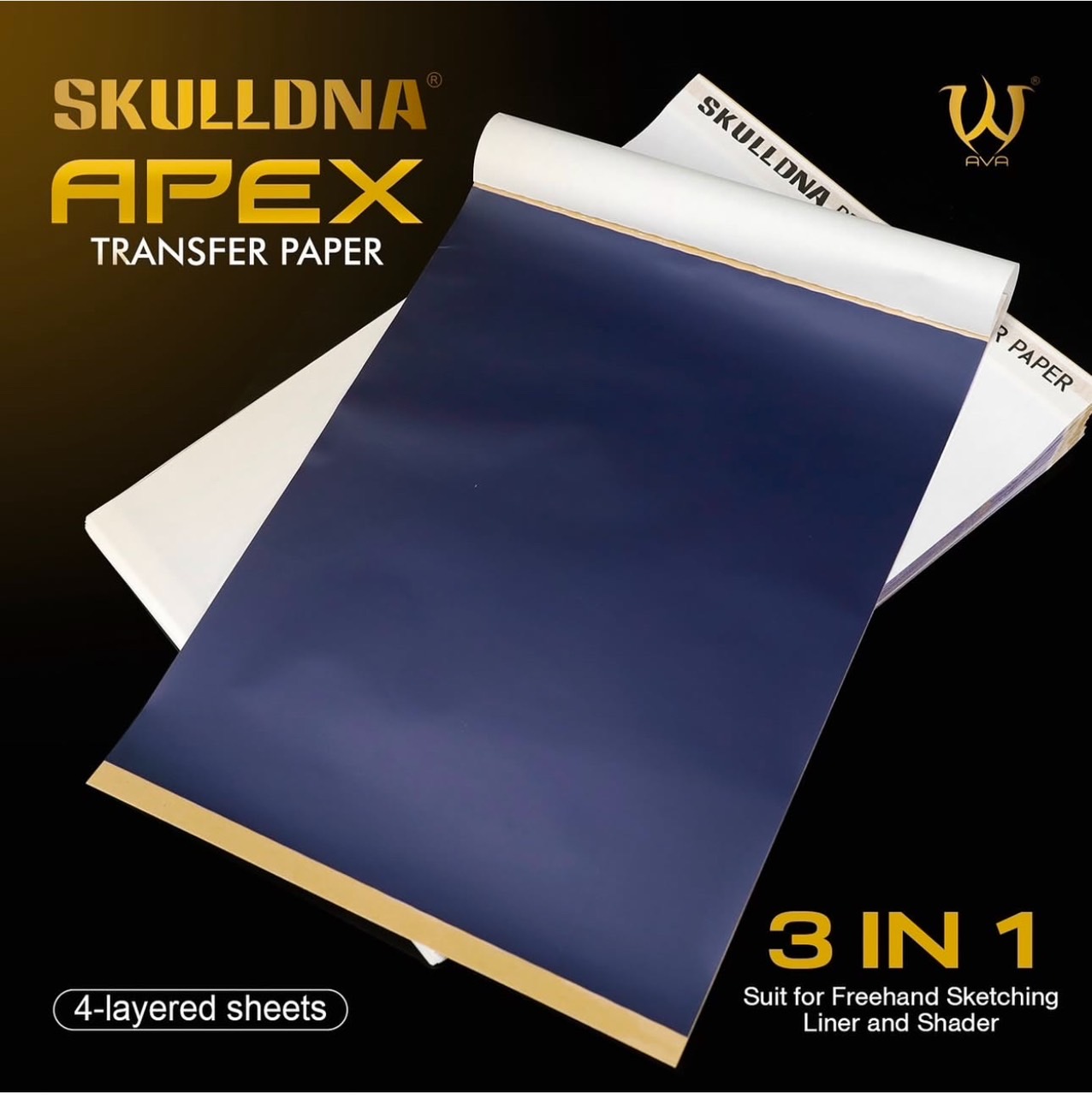 กระดาษลอกลายฟิล์ม SKULLDNA APEX TRANSFER PAPER 100 pcs. กระดาษลอกลายฟิล์ม SKULLDNA APEX TRANSFER PAPER 100 pcs.
