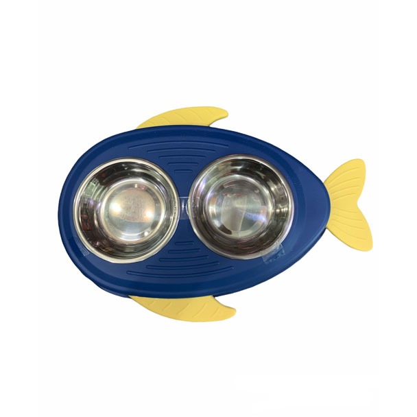 NWP BKG-01 ชาม 2 หลุม รูปตัวปลา (คละสี)