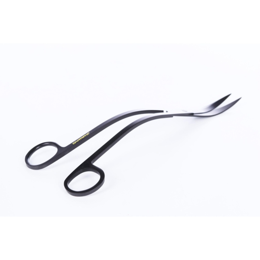 Dymax กรรไกรตัดแต่งพรรณไม้น้ำ สแตนเลส สตีล ด้ามโค้งและปลายโค้ง (250มม.) Dymax Stainless Steel Scissor - Double Curved