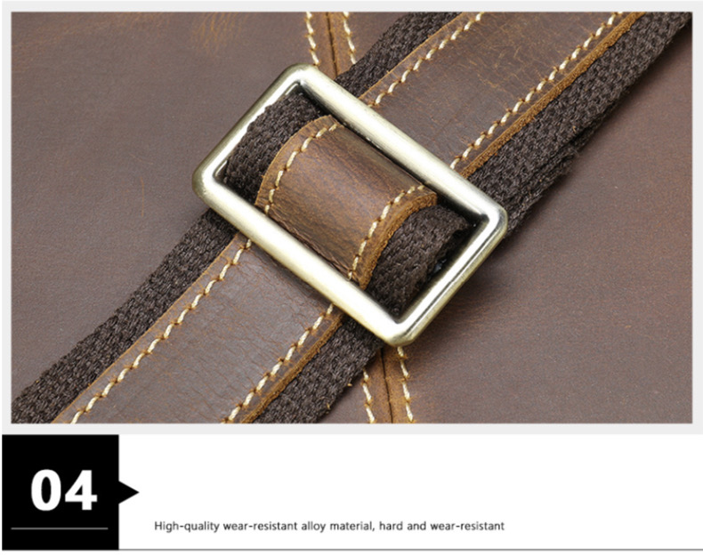 For You Leather LB57 ฺBriefcase กระเป๋าถือ ใส่เอกสาร โน๊ตบุ๊ค มีสายสะพายไหล่ ผู้ชาย หนังแท้ (สีน้ำตาล) LB57