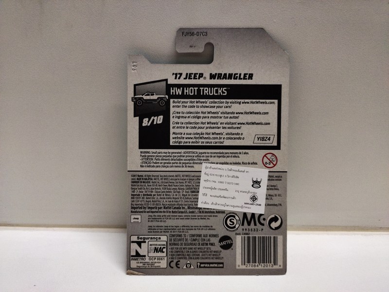 Hot Wheels HW Hot Trucks: '17 Jeep Wrangler # 8/10