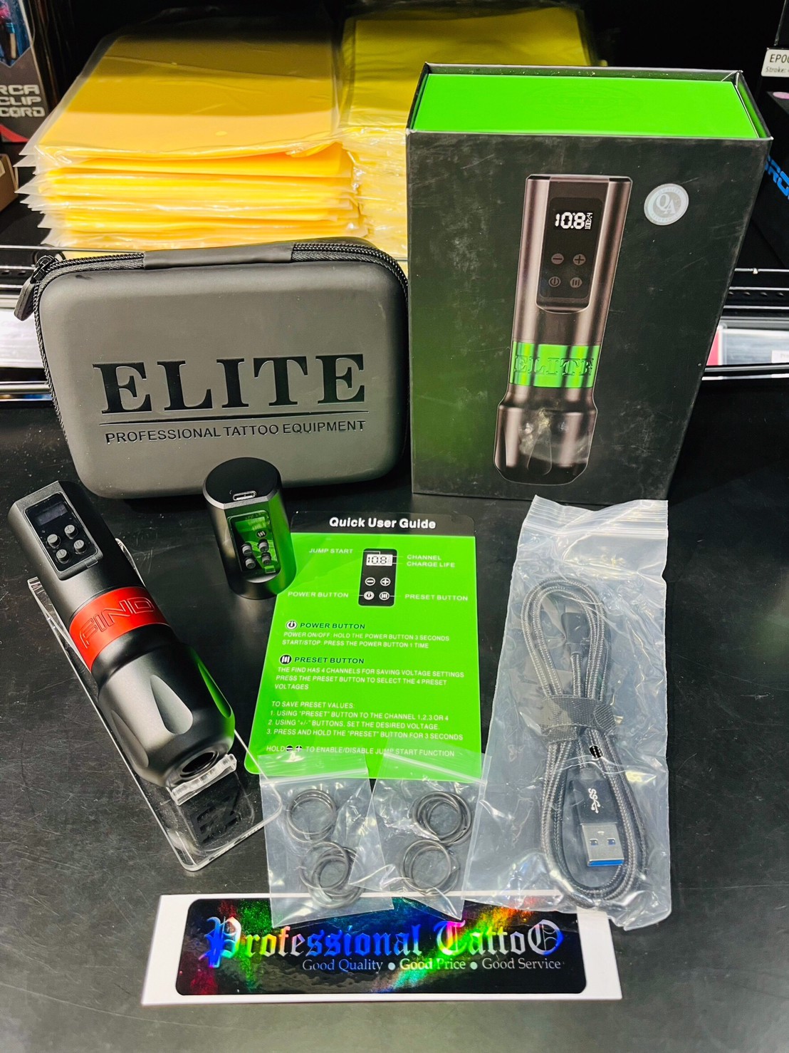เครื่องปากกาไร้สายELITE FIND Wireless Tattoo Pen Machine เครื่องปากกาไร้สายELITE FIND Wireless Tattoo Pen Machine