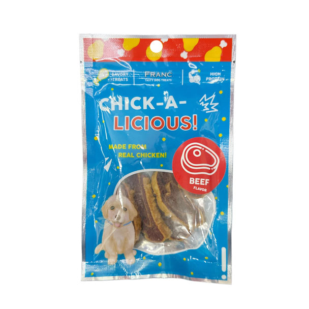 Franc DS34 แซนวิซปลาแผ่น สอดไส้เนื้อไก่ รสเนื้อ 50 กรัม