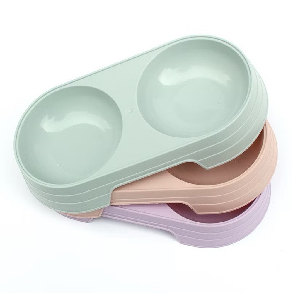 MM Cat BL16 ชามกลม 2 หลุม (คละสี) Size S