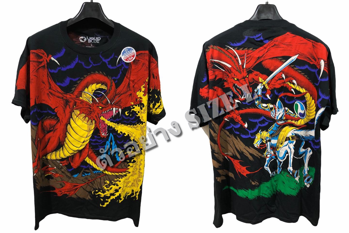 Dragon Liquid Blue Ovp สกรีนเต็มตัว ปี 2020 Size S-XL สินค้าลิขสิทธิ์แท้จากโรงงาน Liquid Blue