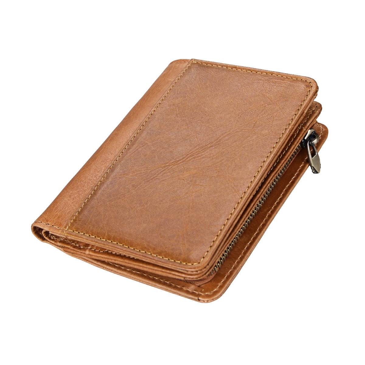 For You Leather WL08 กระเป๋าสตางค์ หนังแท้ แบบพับ แนวตั้ง ใบเล็ก กะทัดรัด WL08