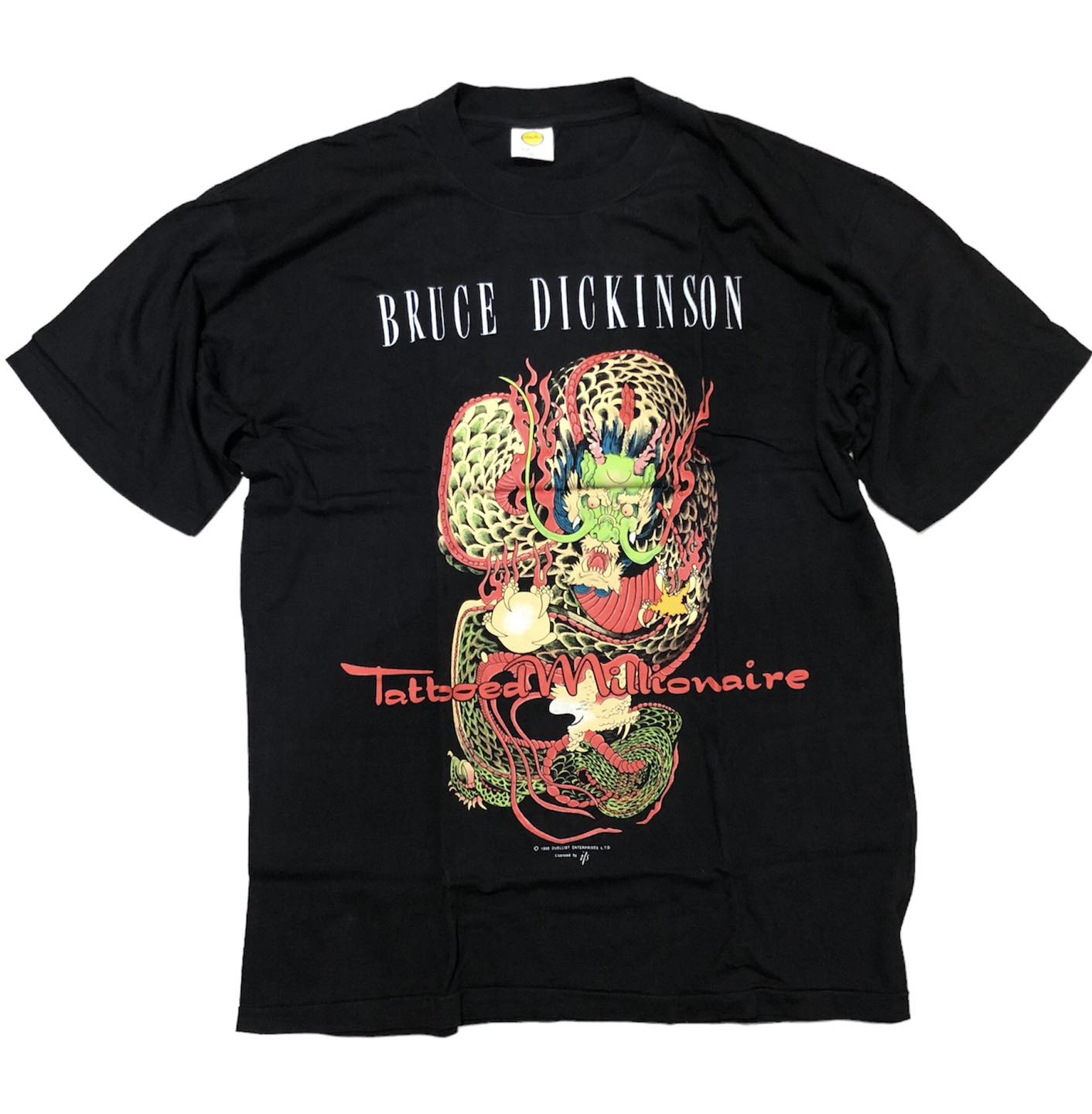 เสื้อวง Bruce Dickinson Tattooed Millionaire ปี 1990 หายาก ป้าย Supatee Size L สินค้าลิขสิทธิ์แท้ 100%