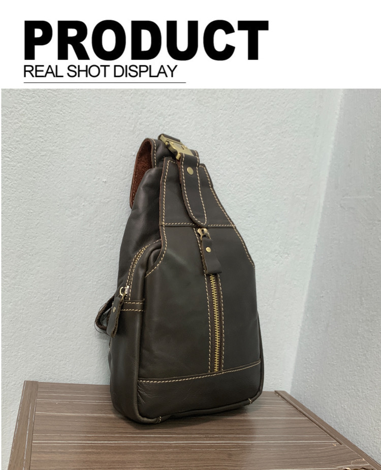 For You Leather LB31 กระเป๋าคาดอก สะพายไหล่ ผู้ชาย หนังแท้ LB31