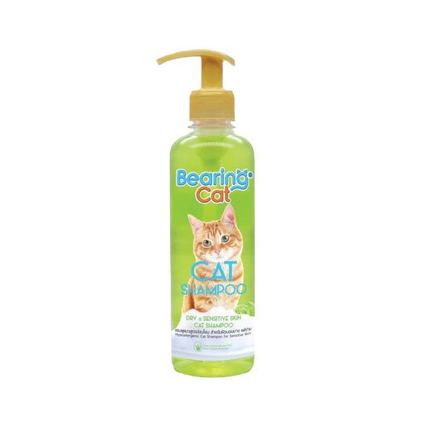 Bearing Cat แชมพูแมว 350 มล. # เขียว สูตรอ่อนโยนสำหรับผิวบอบบาง แพ้ง่าย