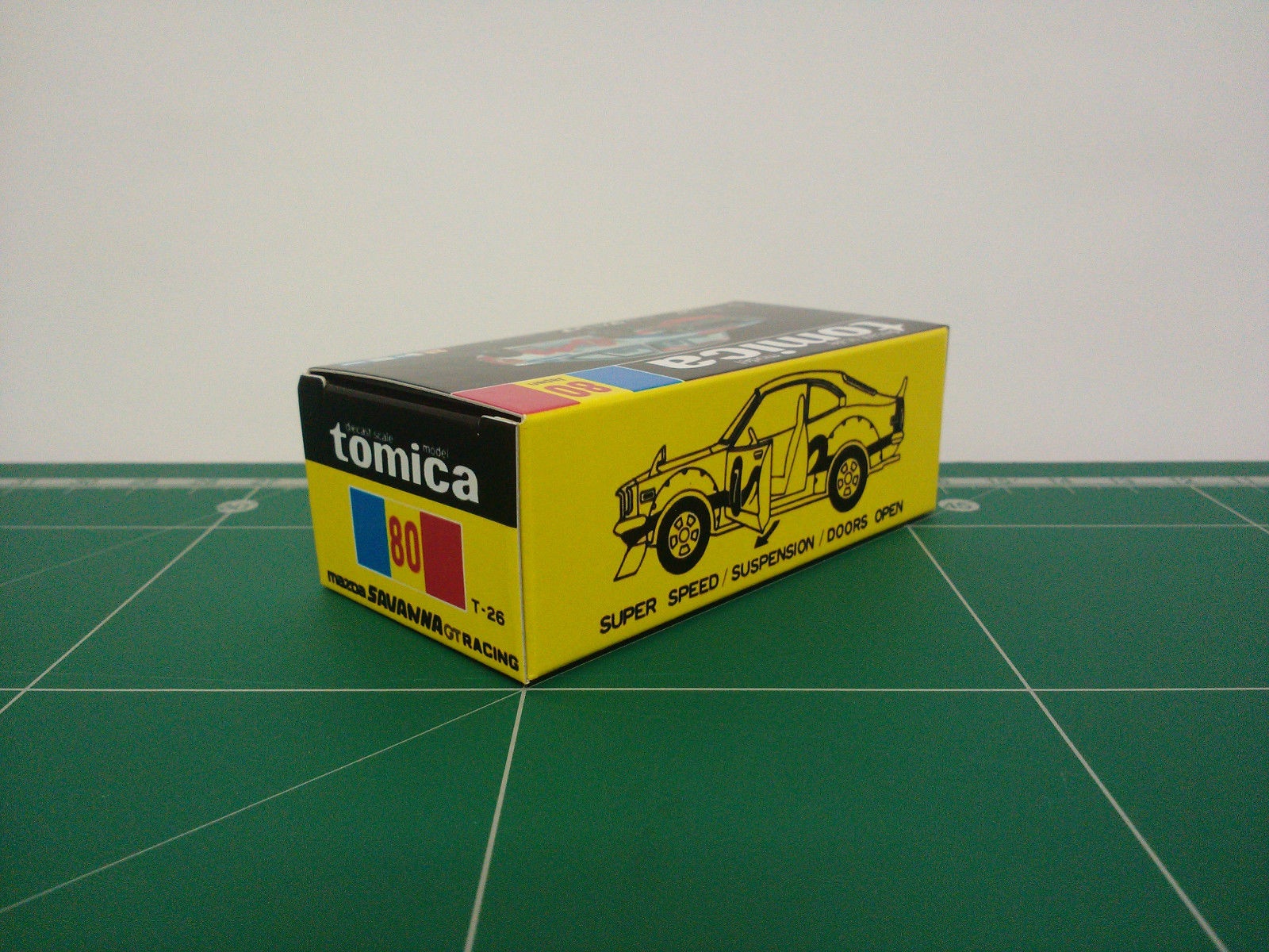 กล่องพิมพ์ Reproduction Box สำหรับ Tomica Black Box No.80 Mazda Savanna GT Racing (กล่องเปล่า, ไม่มีรถ)
