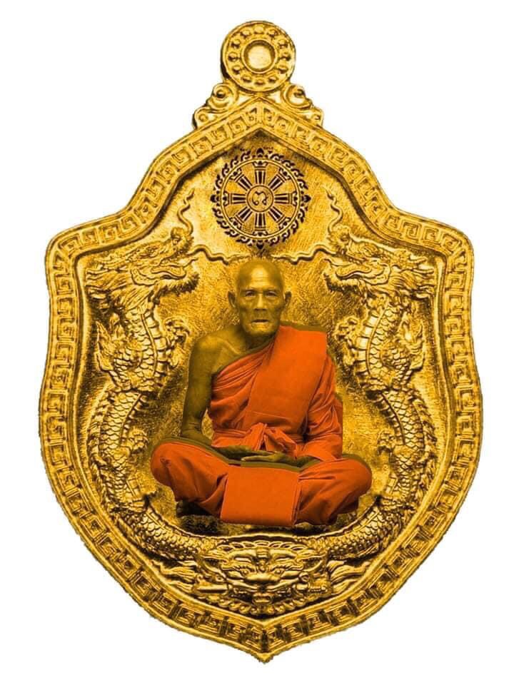 เหรียญมังกรคู่ หลวงปู่แผ้ว ผลปัญโญ