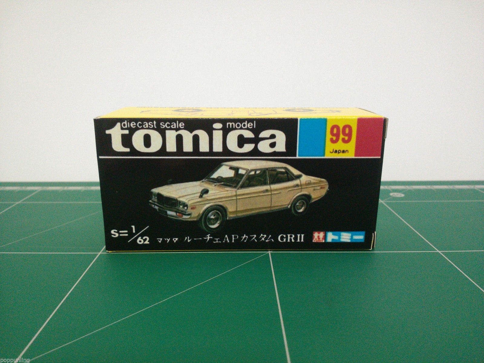 กล่องพิมพ์ Reproduction Box สำหรับ Tomica Black Box No.99 Mazda Luce AP Custom GR II (กล่องเปล่า, ไม่มีรถ)