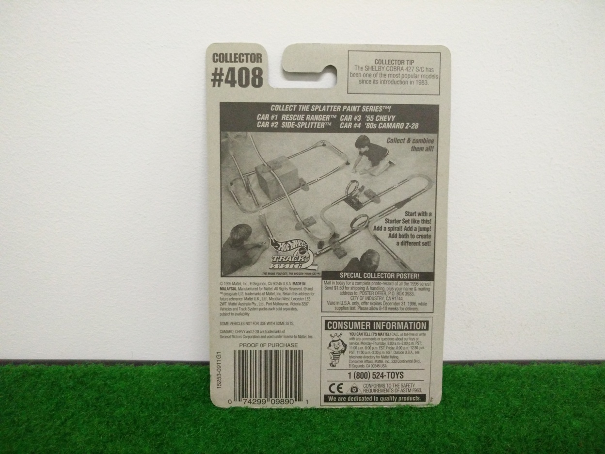 Hot Wheels Neon Colors & Cool Stereo System; Splatter Paint Series #1 of 4 (Rescue Ranger)