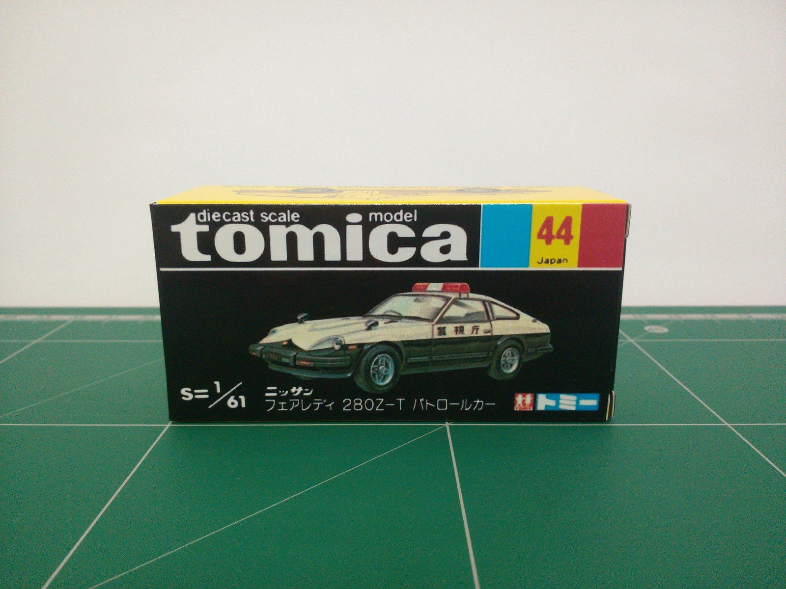 กล่องพิมพ์ Reproduction Box สำหรับ Tomica Black Box No.44 Nissan Fairlady 280Z-T Patrol Car (กล่องเปล่า, ไม่มีรถ)