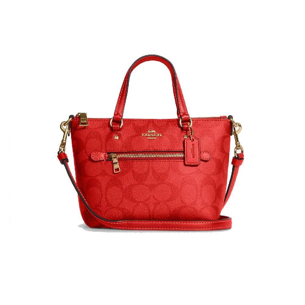 กระเป๋าสะพายไหล่ COACH CA721 MINI GALLERY CROSSBODY IN SIGNATURE CANVAS (IMQRG) [CA721IMQRG-MA]