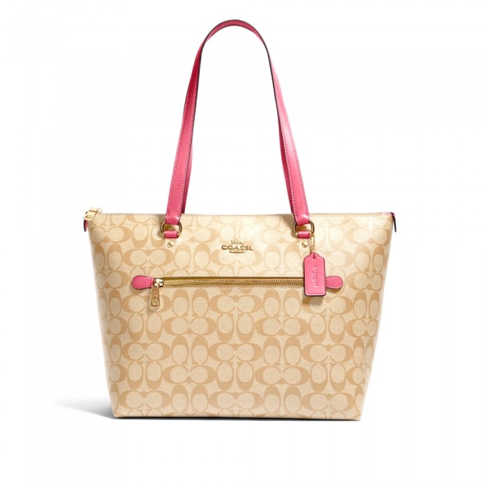 กระเป๋าสะพายไหล่ COACH 79609 GALLERY TOTE IN SIGNATURE CANVAS (IMSQ1)[79609IMSQ1]