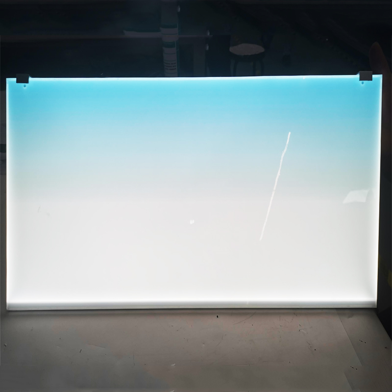 ฉากไฟหลังตู้ปลา สีฟ้าขาว ขนาด 60*36 cm ปรับระดับได้
