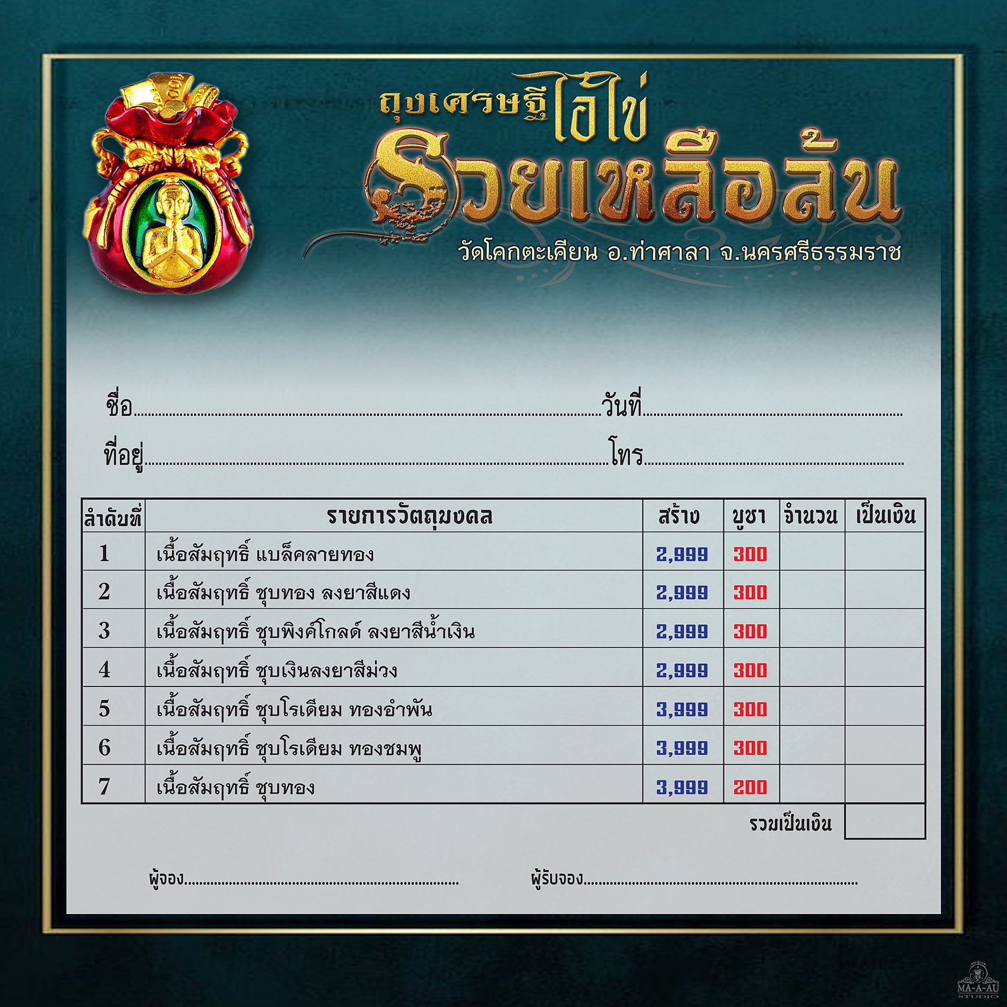 เปิดจอง ไอ้ไข่รวยเหลือล้น