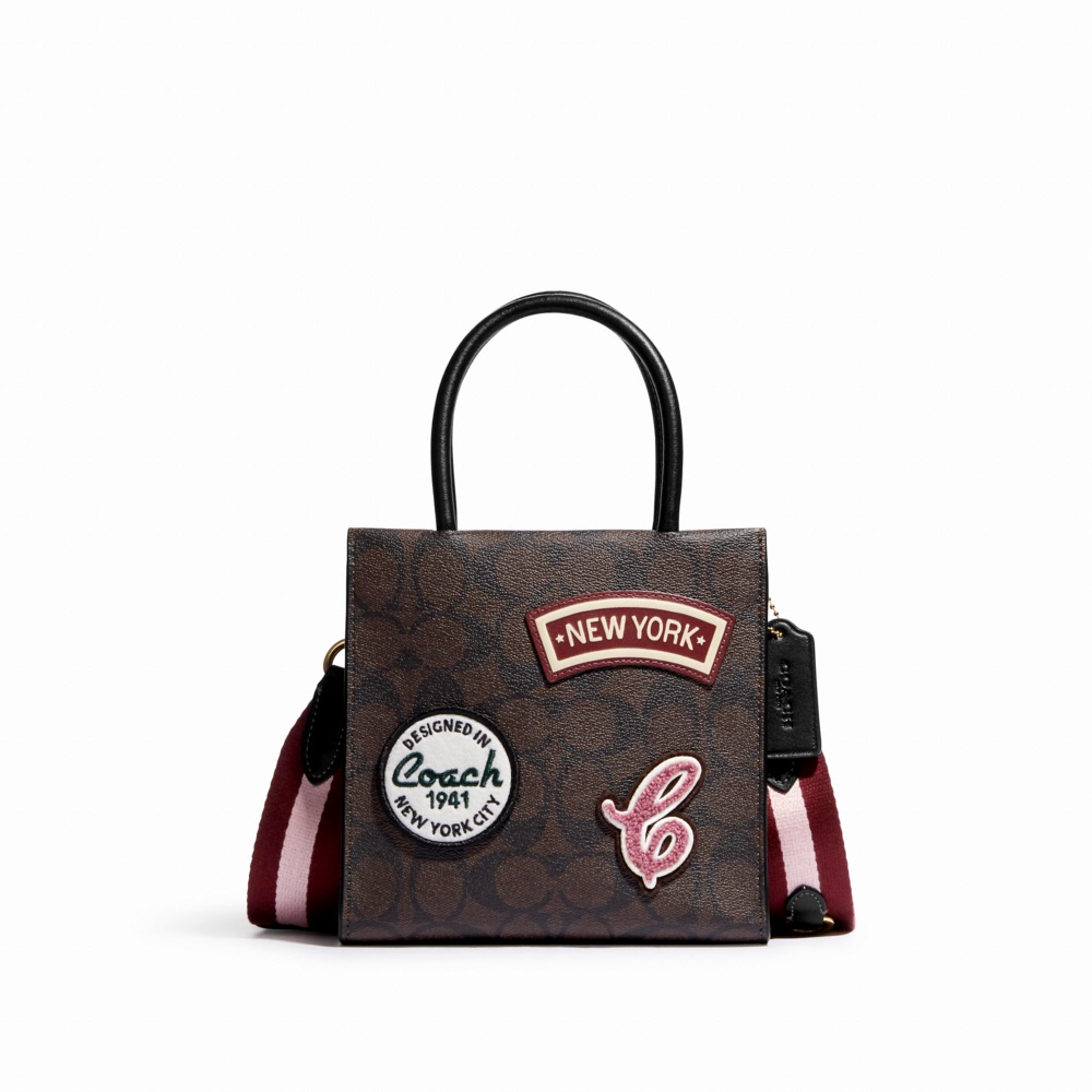 กระเป๋าสะพายข้าง COACH CE593 MINI CALLY CROSSBODY IN SIGNATURE CANVAS WITH SKI PATCHES (IMOSN) [CE593IMOSN-RB]