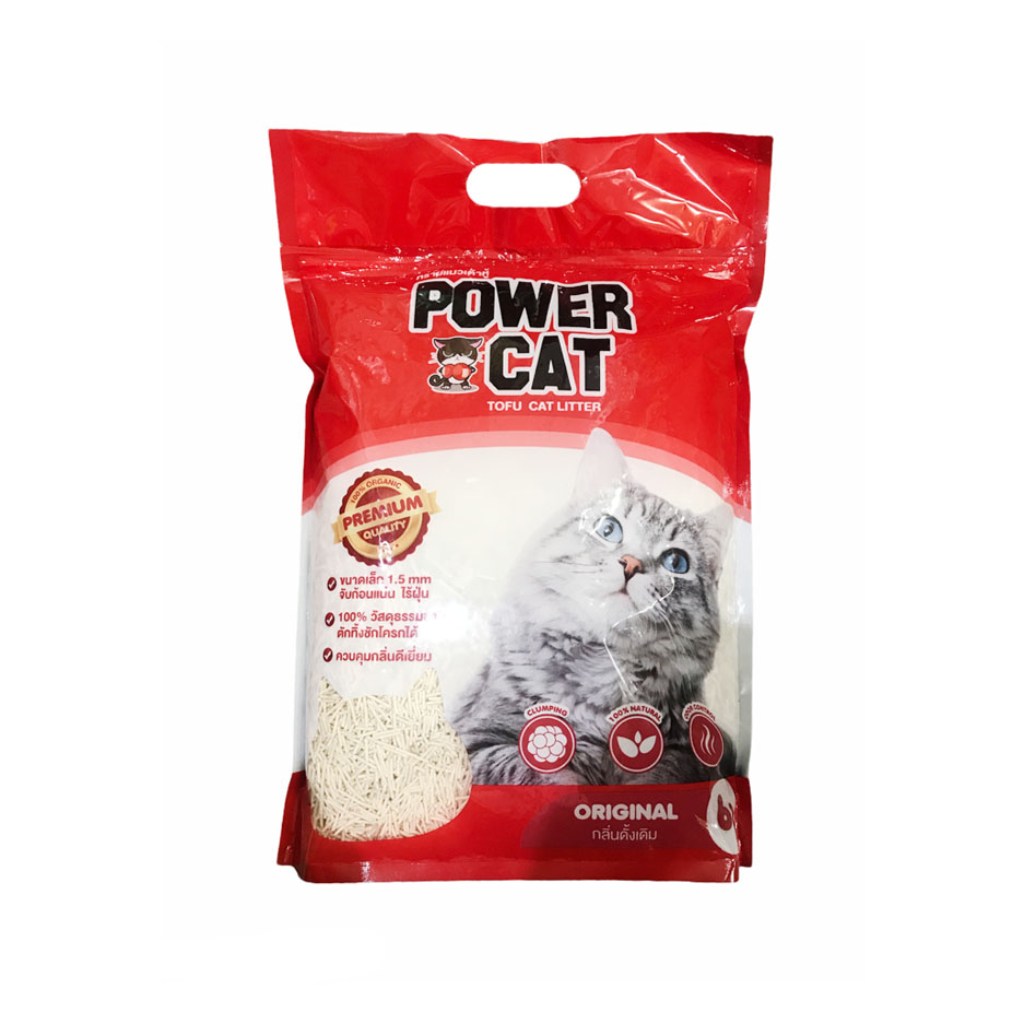 Power Cat ทรายแมวเต้าหู้กลิ่น Original 6 ลิตร