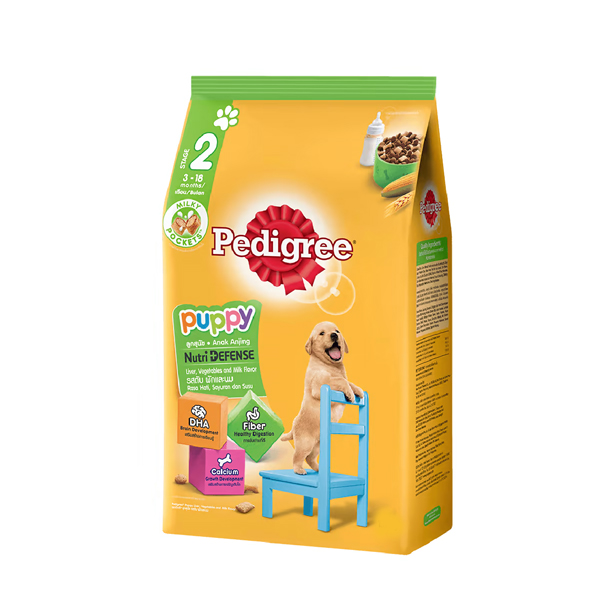 Pedigree สำหรับลูกสุนัขรสตับและนม 1.3 Kg.