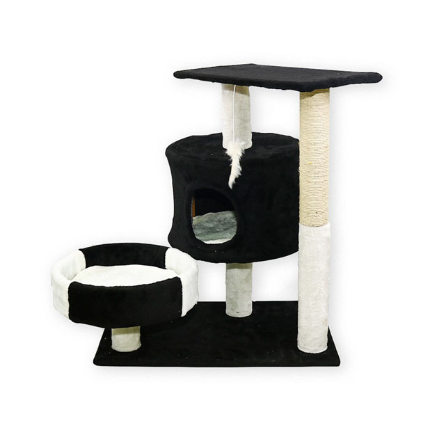 Ktee M002 คอนโดแมว 2 ชั้น 35x50x55 cm. คละสี