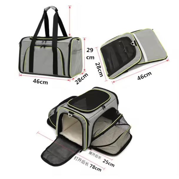 OLSP กระเป๋าสัตว์เลี้ยงเปิดขยายข้าง