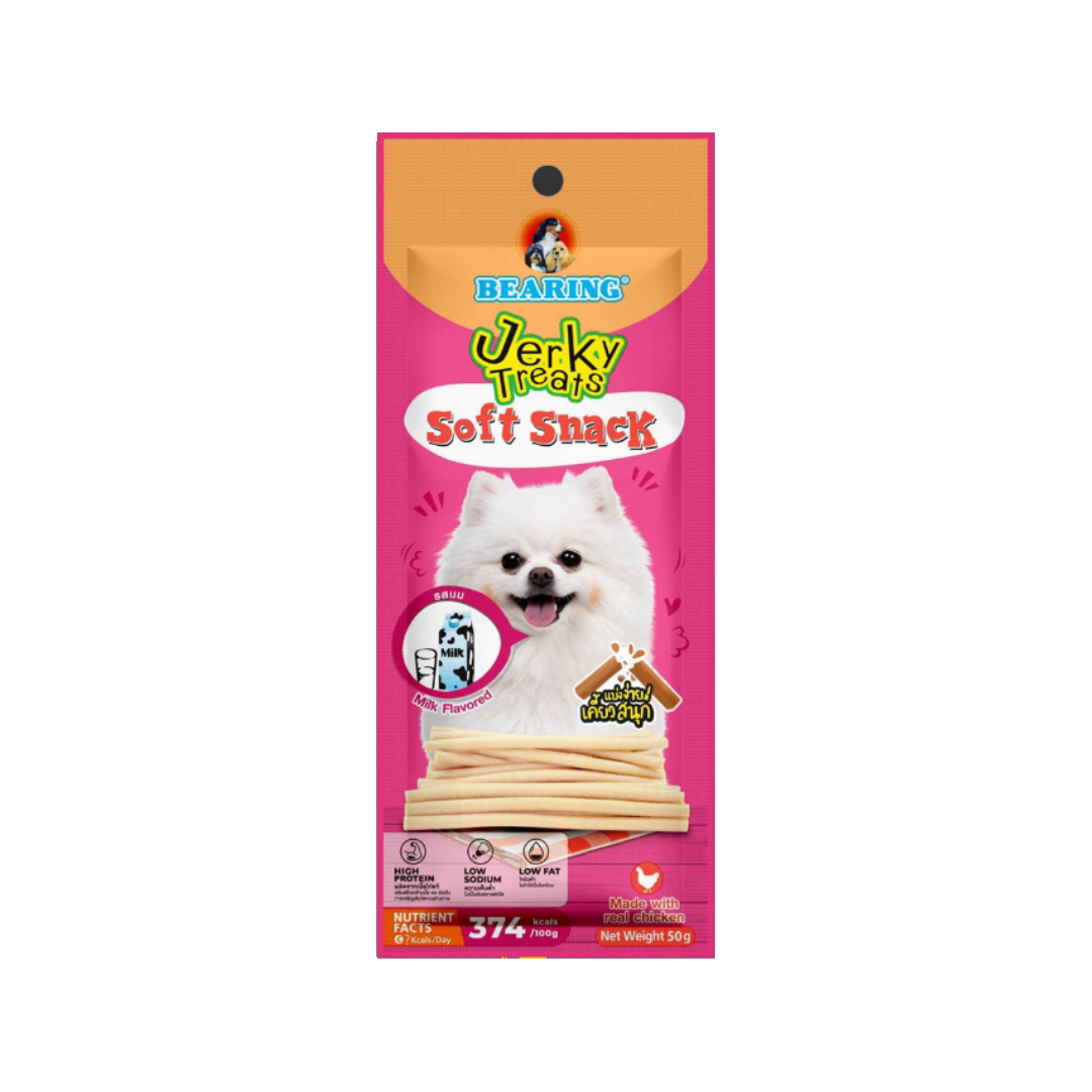 Bearing Jerky Treat Stick นม 50 g.