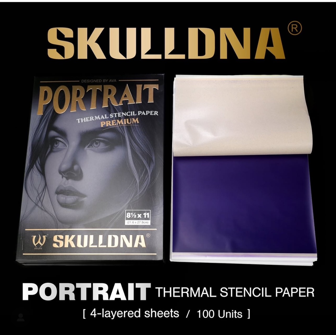 กระดาษลอกลายแบบฟิล์ม SKULLDNA PORTRAIT กระดาษลอกลายแบบฟิล์ม SKULLDNA PORTRAIT