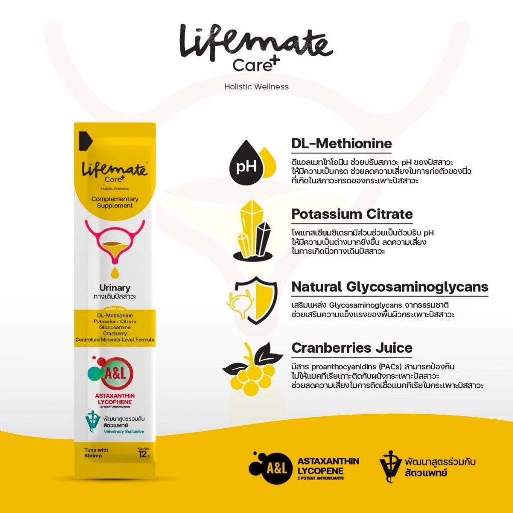 Life Mate Care+ Urinary ทางเดินปัสสาวะ 12 กรัม