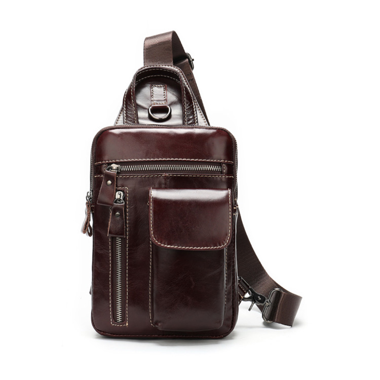 For You Leather LB41 กระเป๋าคาดอก กระเป๋าสะพายพาดลำตัว กระเป๋าสะพายไหล่ หนังแท้ ช่องเยอะ LB41