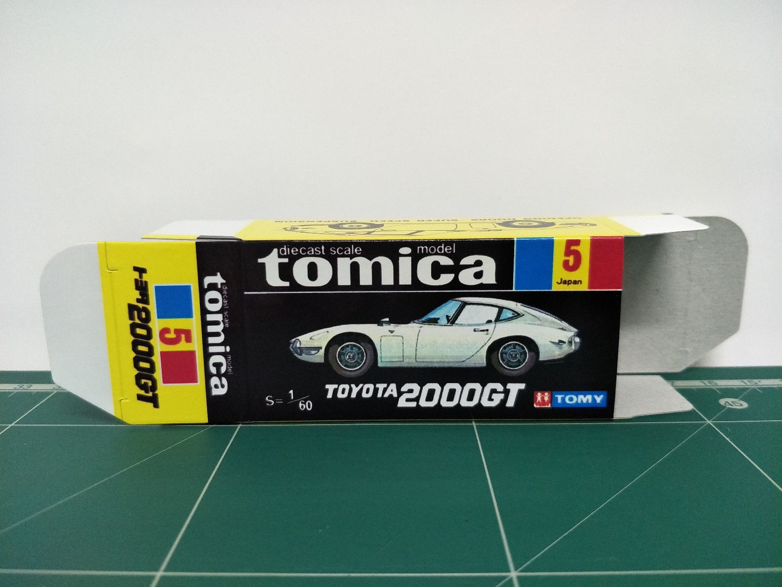 กล่องพิมพ์ Reproduction Box สำหรับ Tomica Black Box No.5 Toyota 2000GT (กล่องเปล่า, ไม่มีรถ)