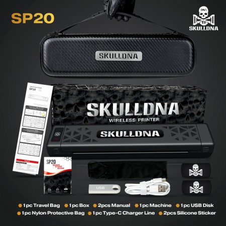 เครื่องลอกลายSKULL DNA เครื่องลอกลายSKULLDNA SP20 WIRELESS PRINTER BLACK