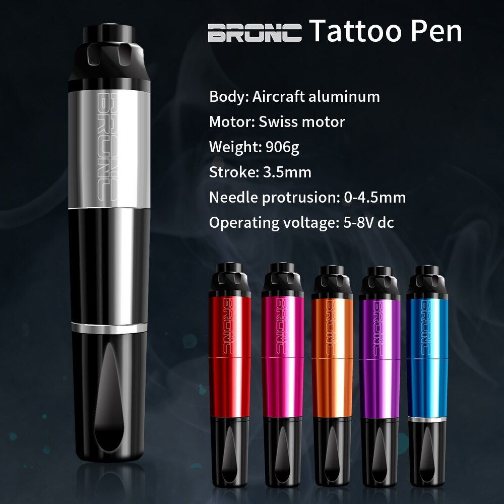 ชุดพิเศษ Bronc V2RTM PEN ชุดพิเศษเครื่องสักปากกา Bronc V2RTM PEN Cartridge Tattoo Machine