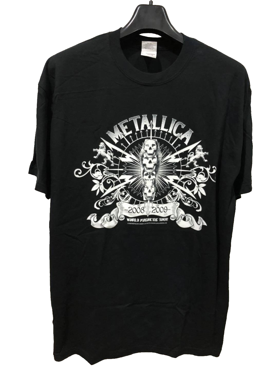 เสื้อวง Metallica World Magnetic Tour ปี 2009 Size L สินค้าลิขสิทธิ์แท้ 100%