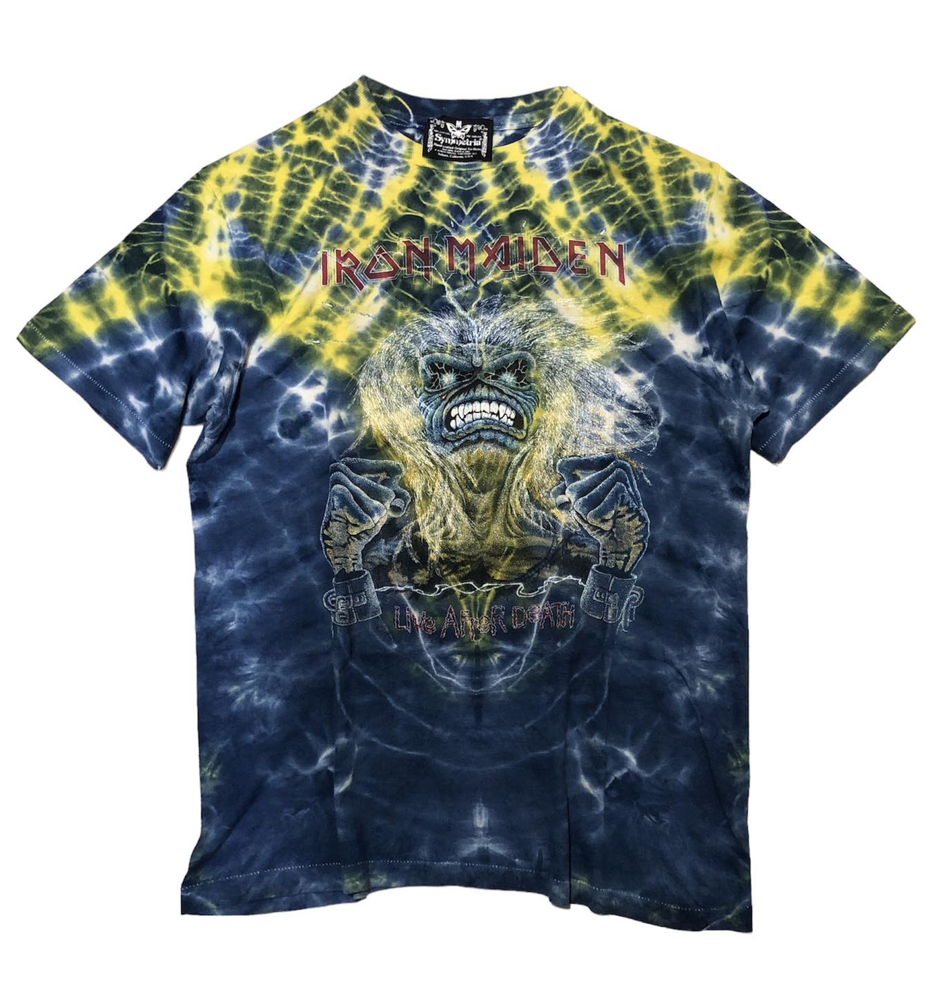 เสื้อวง Iron Maiden Live After Death มัดย้อม ปี 1985 Size M สินค้าลิขสิทธิ์แท้ 100%