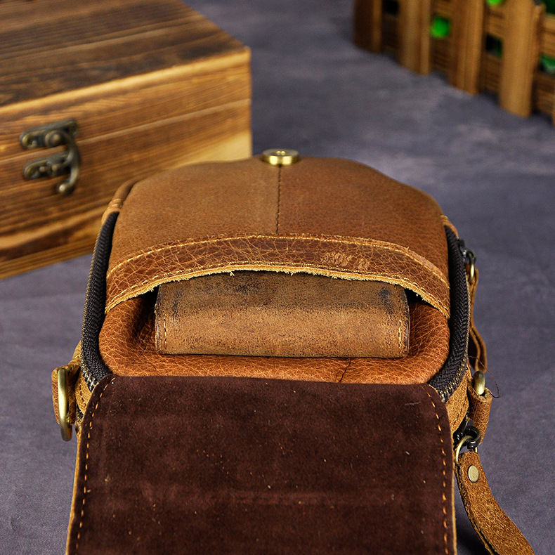 For You Leather LB36 กระเป๋าคาดเข็มขัด กระเป๋าสะพายข้าง ใบเล็ก กระเป๋าผู้ชาย กระเป๋าหนังแท้ LB36