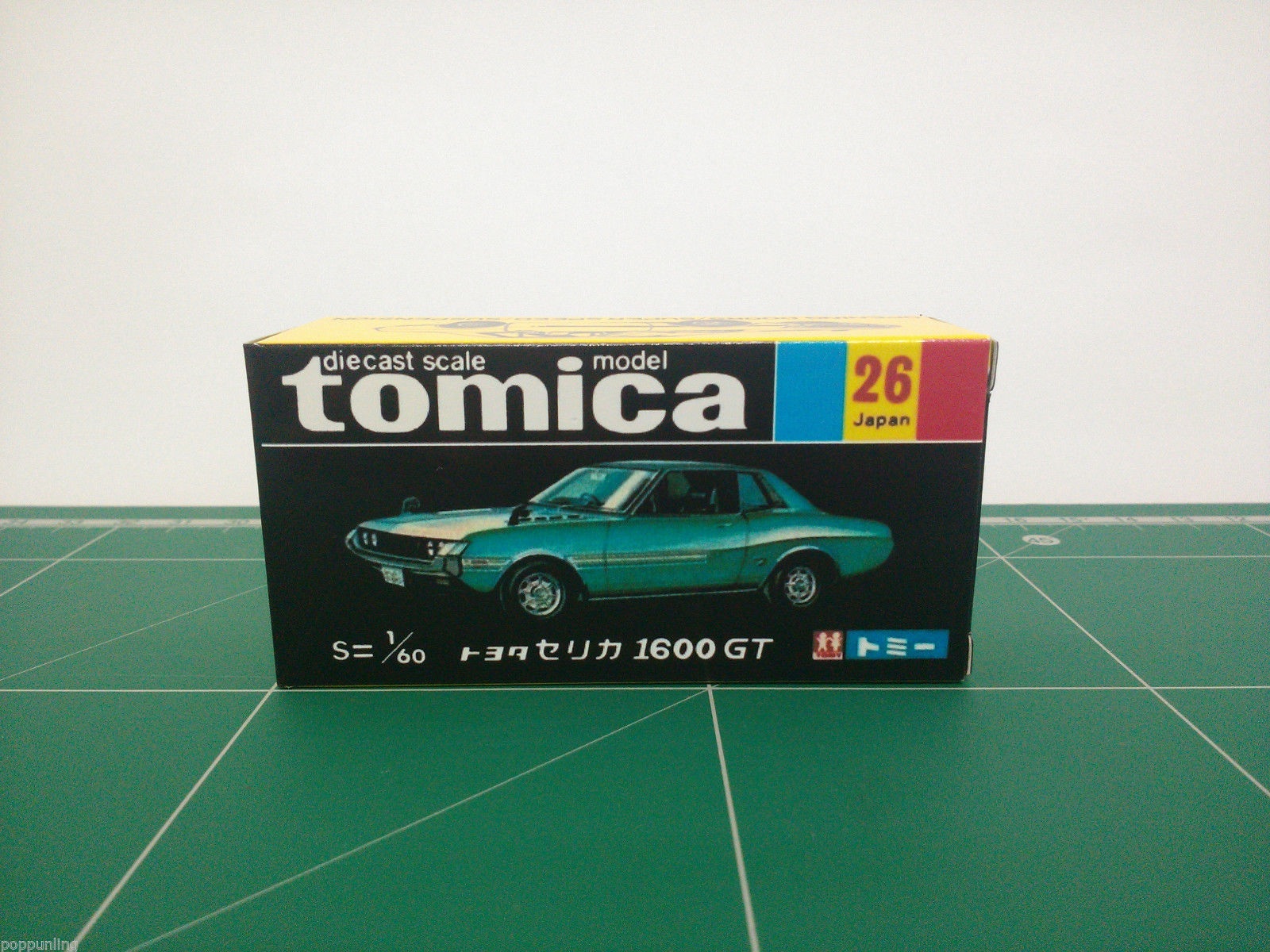 กล่องพิมพ์ Reproduction Box สำหรับ Tomica Black Box No.26 Toyota Celica 1600GT (กล่องเปล่า, ไม่มีรถ)