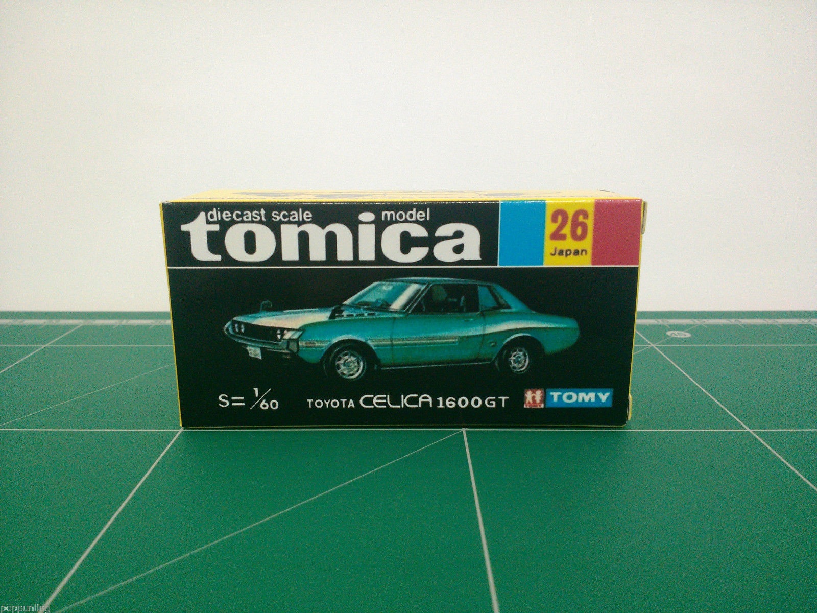 กล่องพิมพ์ Reproduction Box สำหรับ Tomica Black Box No.26 Toyota Celica 1600GT (กล่องเปล่า, ไม่มีรถ)