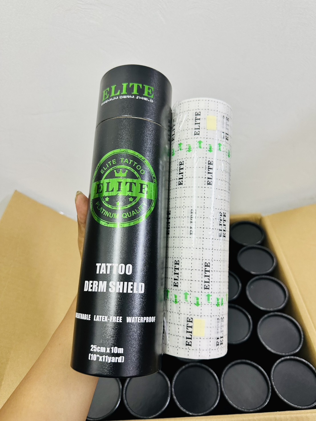 ELITE Premium Derm Shield ฟิล์มแลปหลังสัก Elite Premium ELITE Premium Derm Shield ฟิล์มแลปหลังสัก Elite Premium กล่องดำ