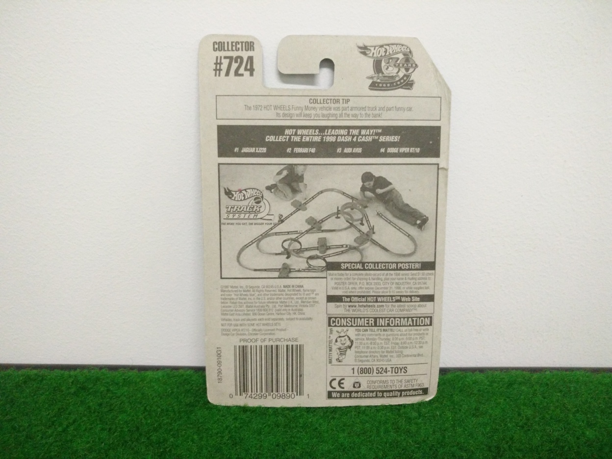 Hot Wheels Dodge Viper RT/10; Dash 4 Cash Series #4 of 4