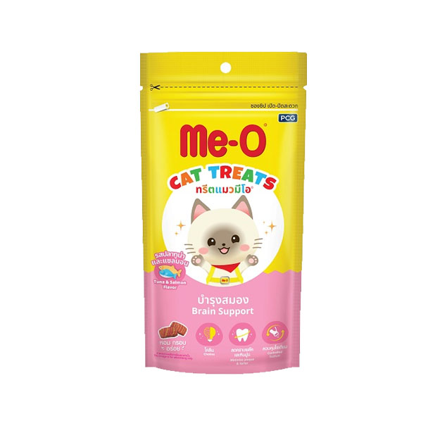 Me-O ทรีตแมวมีโอ-รสทูน่าและแซลมอน 50 g