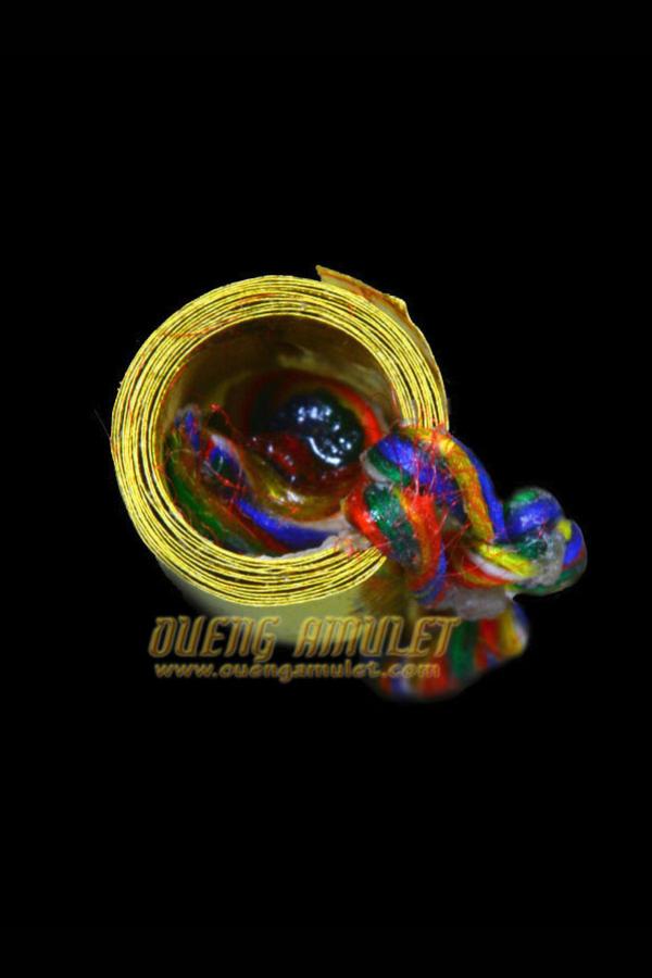 ตะกรุดลูกอมโลกธาตุ เนื้อทองคำ พระมหาสุรศักดิ์ วัดประดู่พระอารามหลวง กล่องเดิม