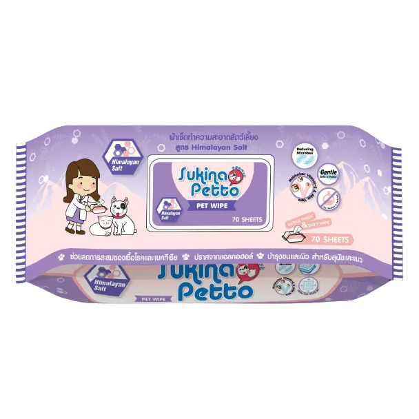 YP Sukina Petto ทิชชู่เปียก 70 แผ่น รุ่น Himalayan Salt
