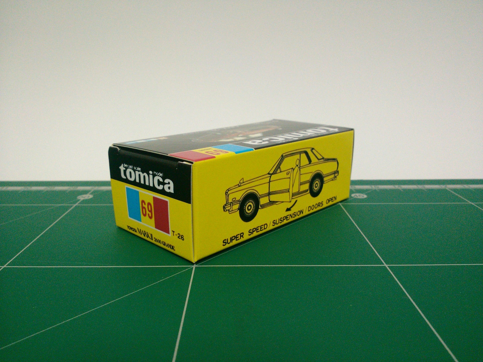 กล่องพิมพ์ Reproduction Box สำหรับ Tomica Black Box No.69 Toyota Mark II 2600 Grande (กล่องเปล่า, ไม่มีรถ)