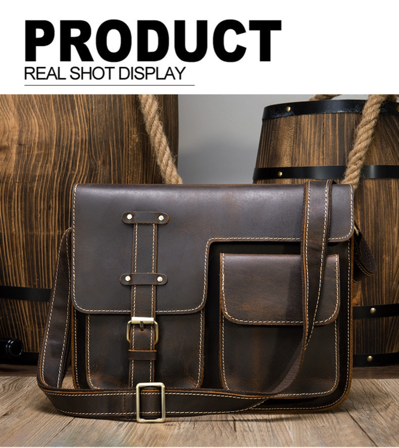 For You Leather [ราคาพิเศษ] LB70 กระเป๋าสะพายข้าง กระเป๋าผู้ชาย กระเป๋าหนังแท้ กระเป๋าทรงแมสเซนเจอร์ LB70